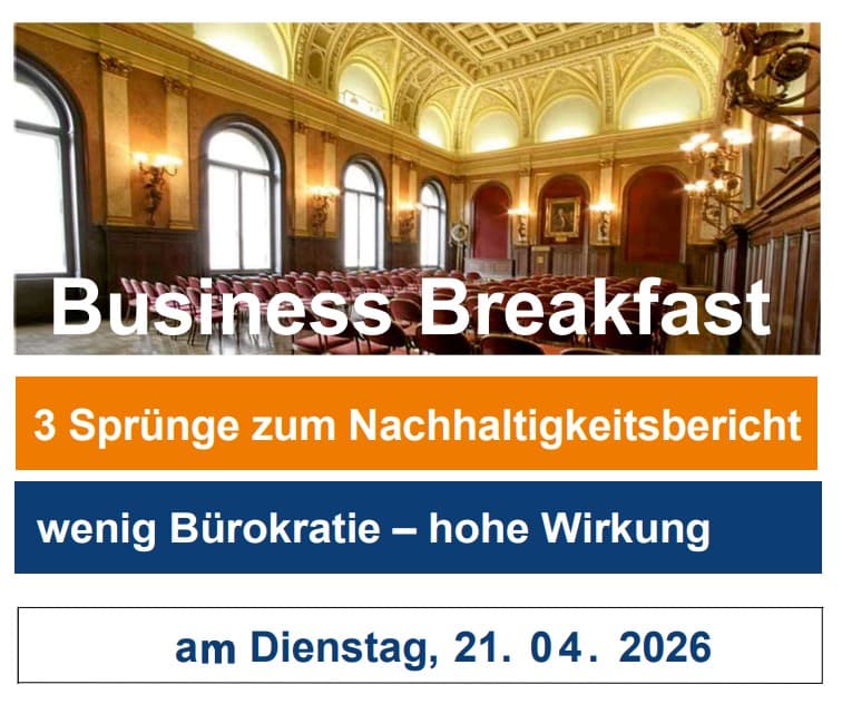 Business Breakfast | 3 Sprünge zum Nachhaltigkeitsbericht